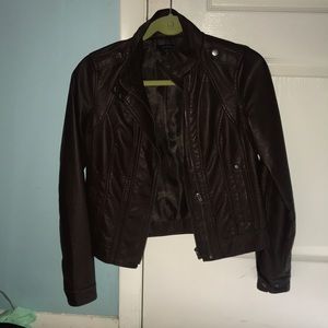 Quinn brown leather jacket